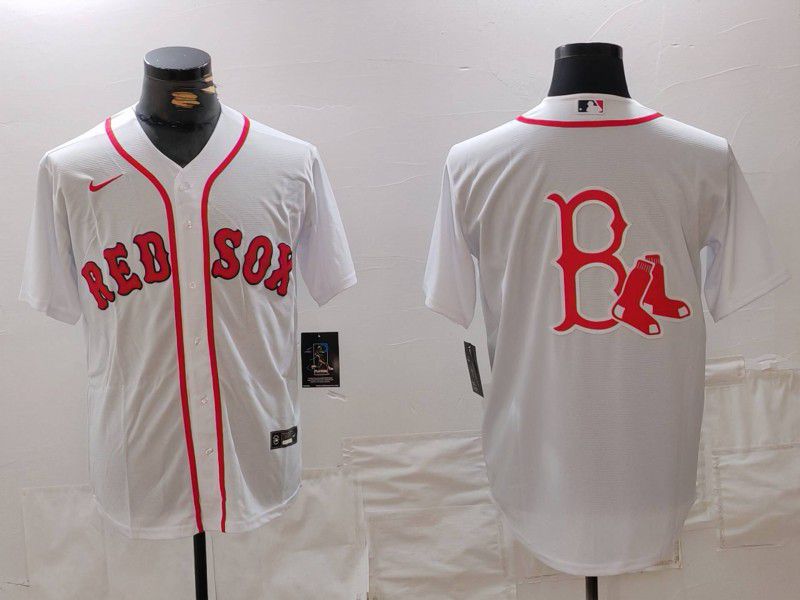 Men Boston Red Sox Blank White Game 2024 Nike MLB Jersey style 3->boston red sox->MLB Jersey